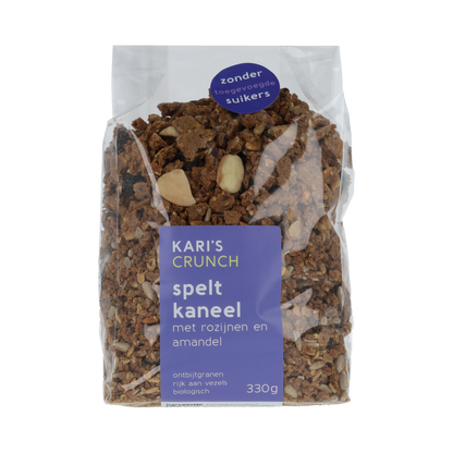 Kari's Crunch  Granola spelt kaneel bio 330.00 Gram