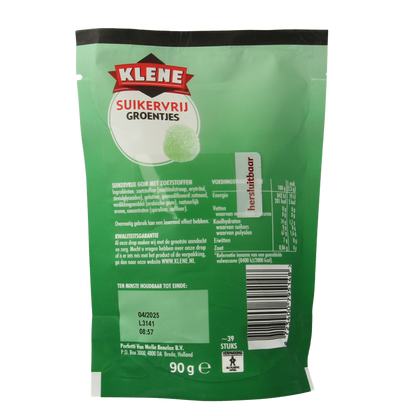 Klene Groentjes suikervrij  90 Gram