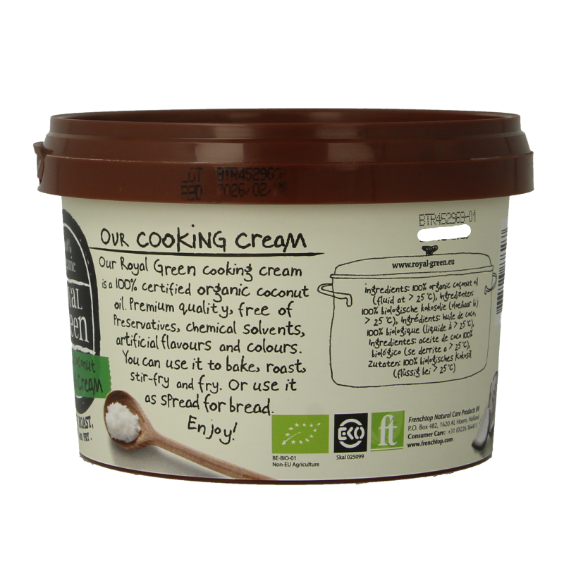 Royal Green Kokos cooking cream odourless bio 500 Milliliter