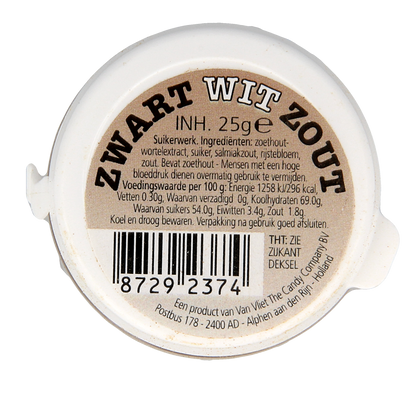 Van Vliet Zwart wit zout 25.00 Gram