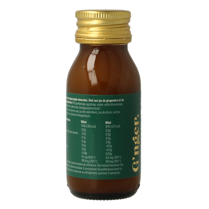 G'nger Shot gember vruchtensap after party 60 Milliliter