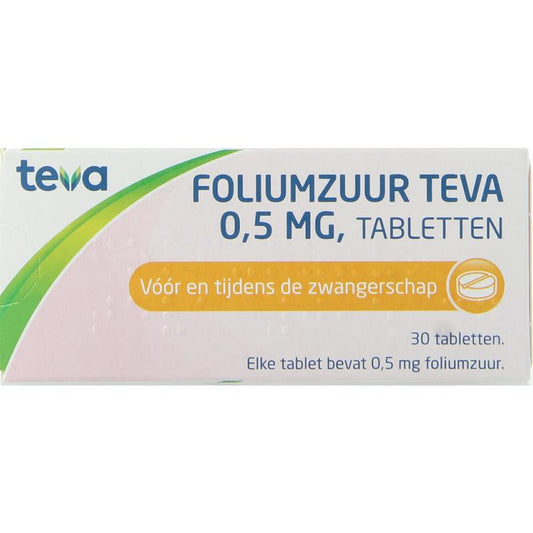 Teva Foliumzuur 0.5 30.00 Tabletten