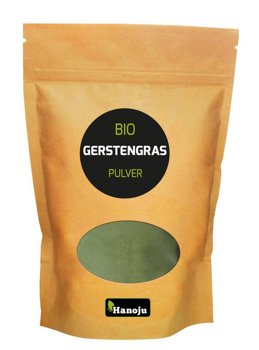 Hanoju Gemalen gerstegras paper bag bio 500.00 Gram