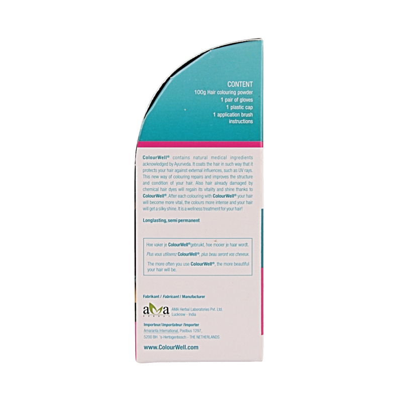 Colourwell 100% Natuurlijke haarkleuring mild zwart 100 Gram