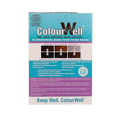 Colourwell 100% Natuurlijke haarkleur donker kastanje bruin 100 Gram