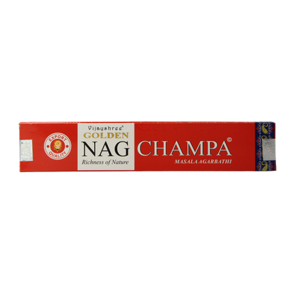 Nag Champa Wierookstokjes golden nag champa incense 15 Gram