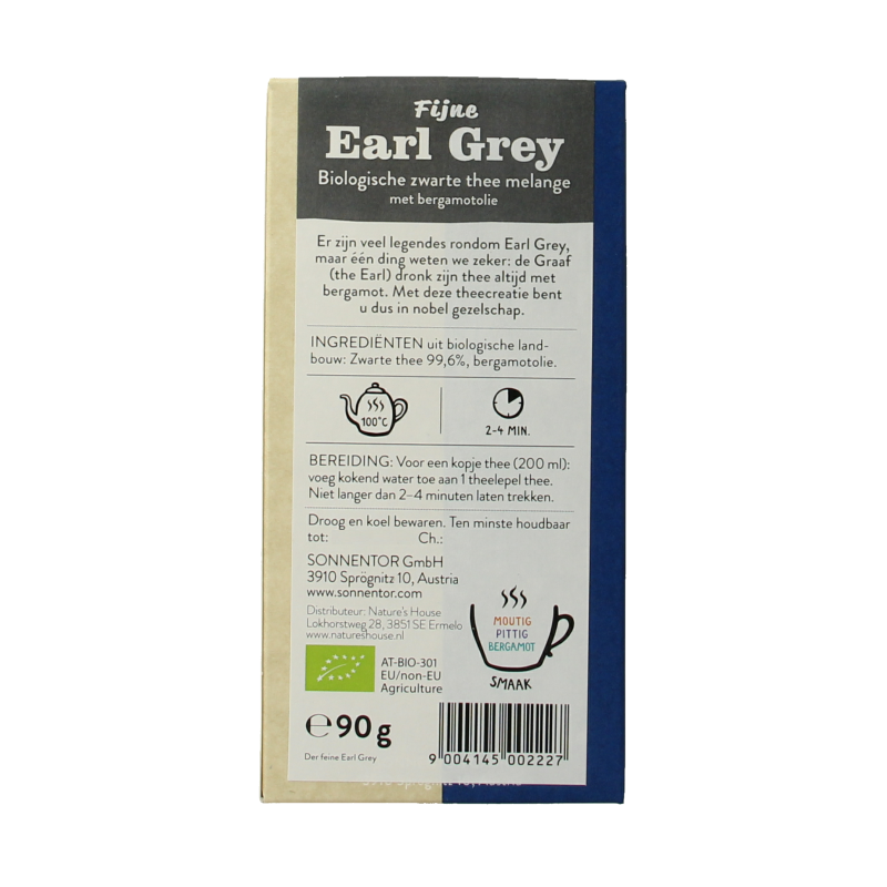 Sonnentor Earl grey zwarte thee los bio 90 Gram
