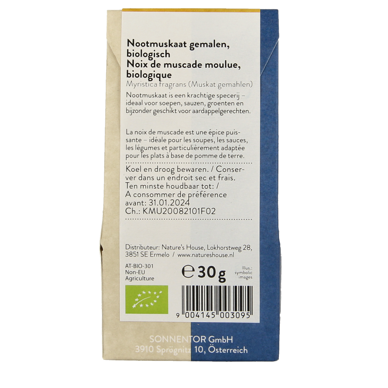 Sonnentor Nootmuskaat gemalen bio 30 Gram