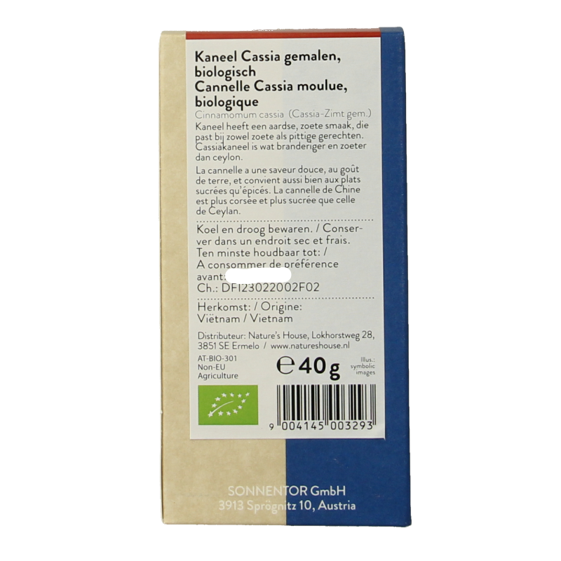 Sonnentor Kaneel Cassia gemalen bio 40 Gram