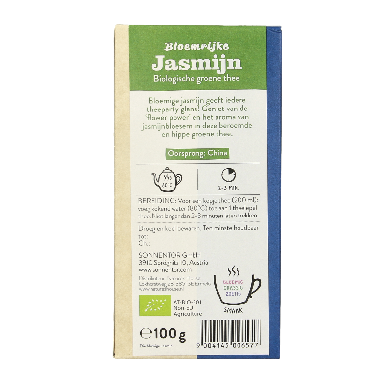 Sonnentor Groene thee jasmijn los bio 100 Gram