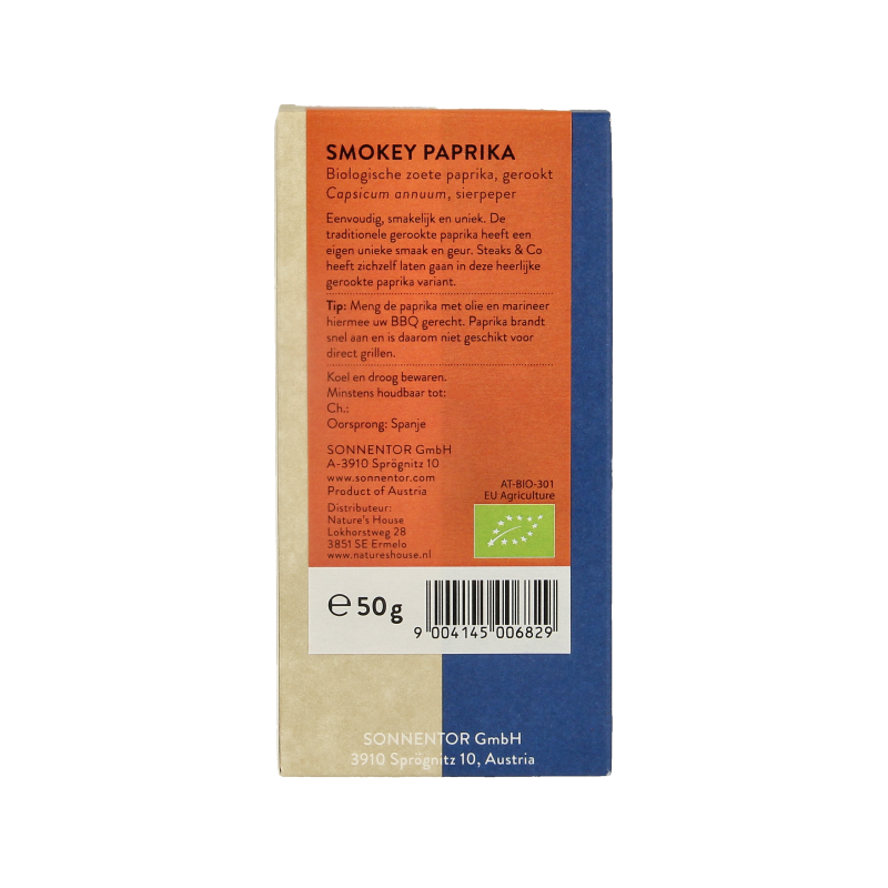 Sonnentor Smokey paprika bbq bio 50 Gram