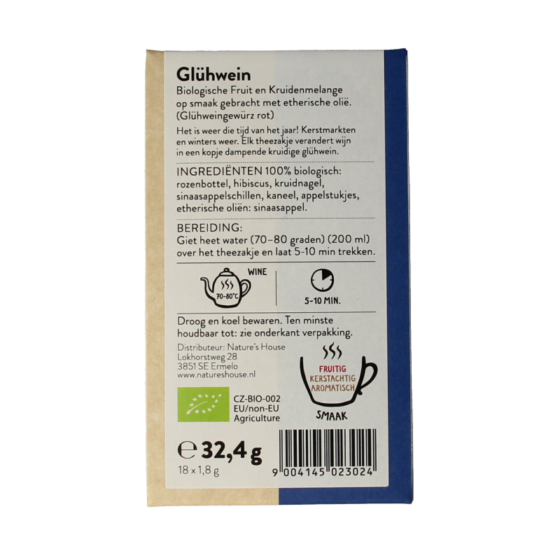 Sonnentor Gluhwein kruidenmix builtjes bio 20 Zakjes