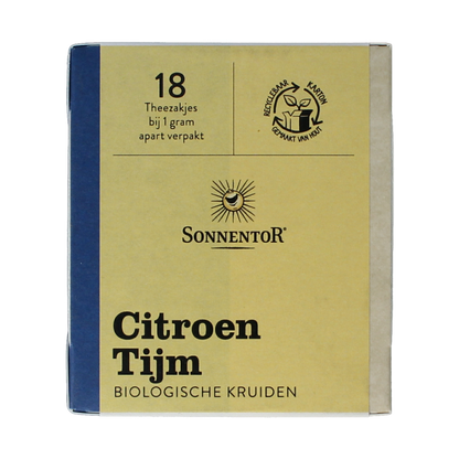 Sonnentor Citroen tijm thee bio 18 Zakjes