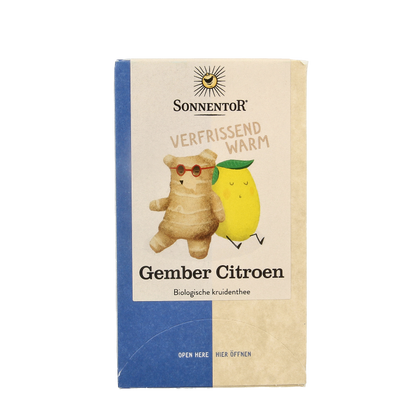 Sonnentor Gember citroen thee bio 18 Zakjes