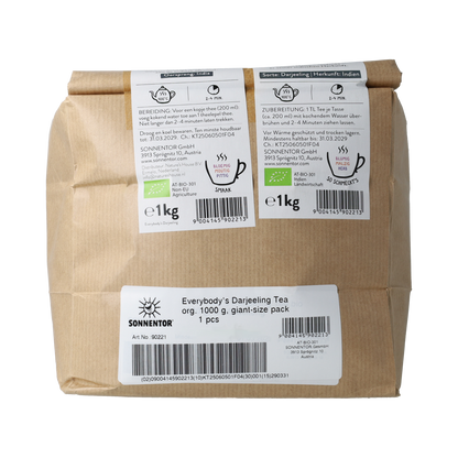 Sonnentor Darjeeling zwarte thee los bio 1.00 Kilogram