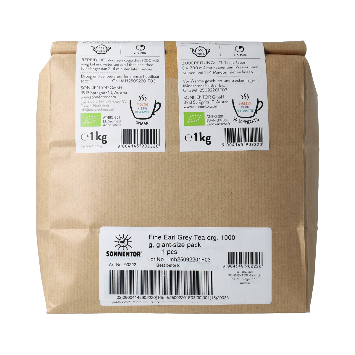 Sonnentor Earl Grey zwarte thee los bio 1.00 Kilogram