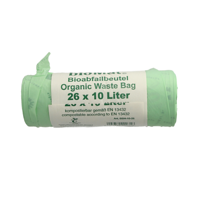Biomat Wastebag compost 10 liter handvat 26 Stuks
