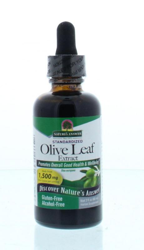 Natures Answer Olijfblad extract alcoholvrij 60 Milliliter