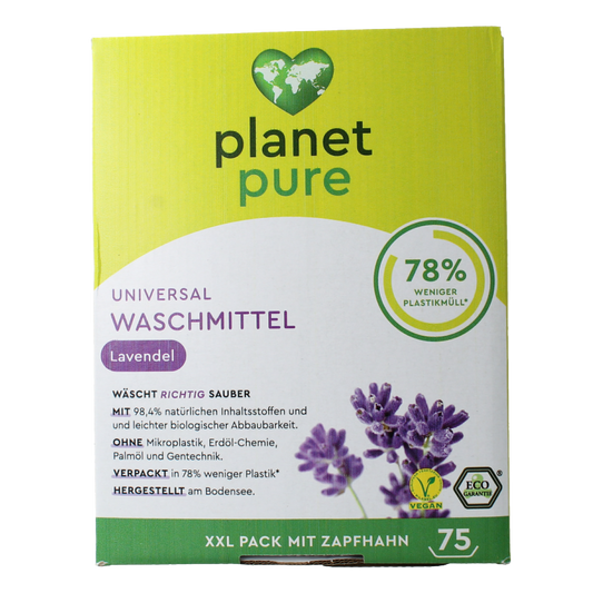 Planet Pure Wasmiddel vloeibaar universeel lavendel 3 Liter