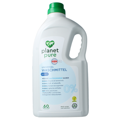 Planet Pure Wasmiddel vloeibaar universeel 0% zero 3 Liter