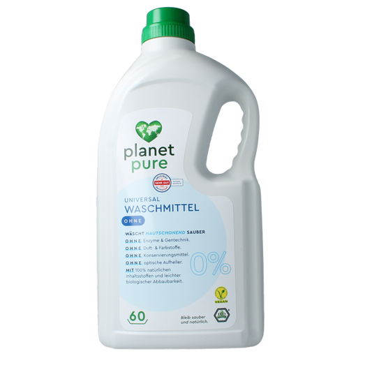 Planet Pure Wasmiddel vloeibaar universeel 0% zero 3 Liter