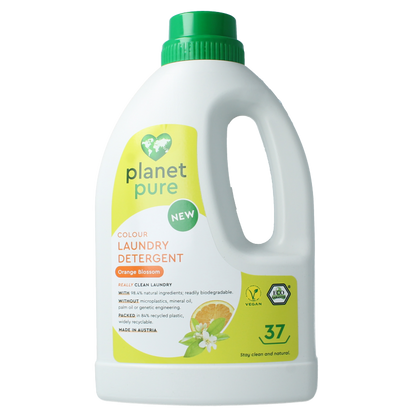 Planet Pure Wasmiddel vloeibaar gekleurde was orange 1480 Milliliter
