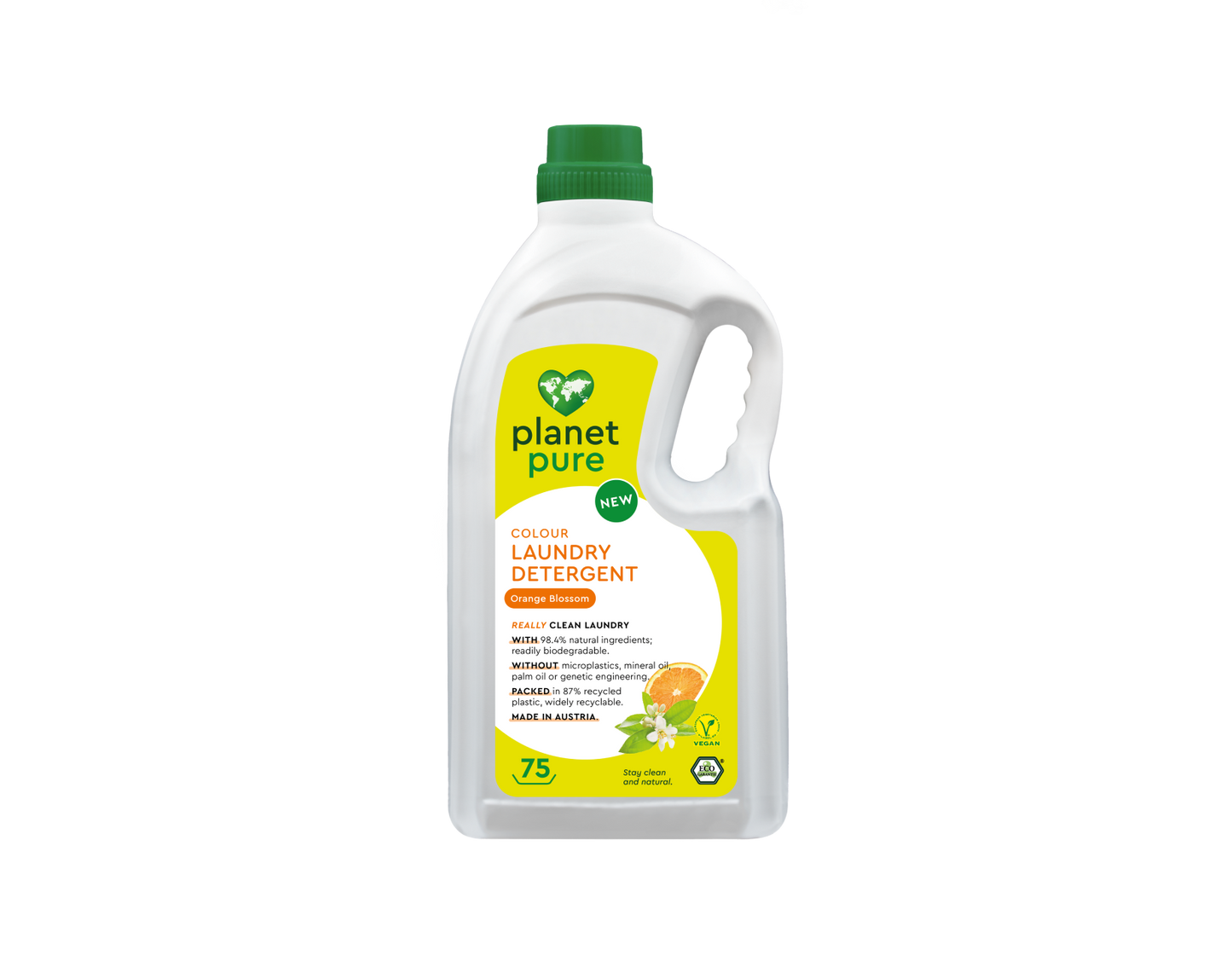 Planet Pure Wasmiddel vloeibaar gekleurde was orange 3 Liter