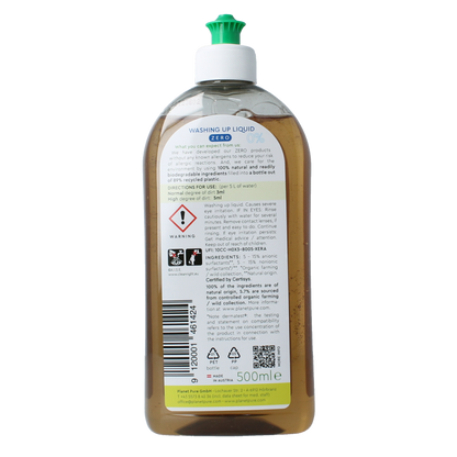 Planet Pure Afwasmiddel 0% zero 500 Milliliter