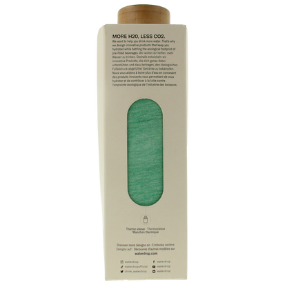 Waterdrop  Glazen drinkfles edition clean 600ml 1 Stuks
