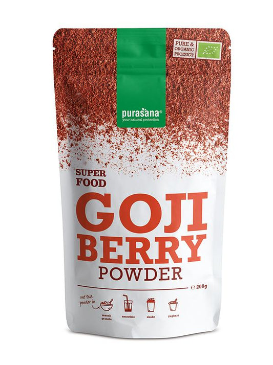 Purasana Goji bes poeder vegan bio 200 Gram