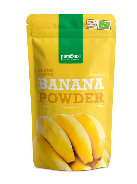 Purasana Bananen poeder vegan bio 250 Gram