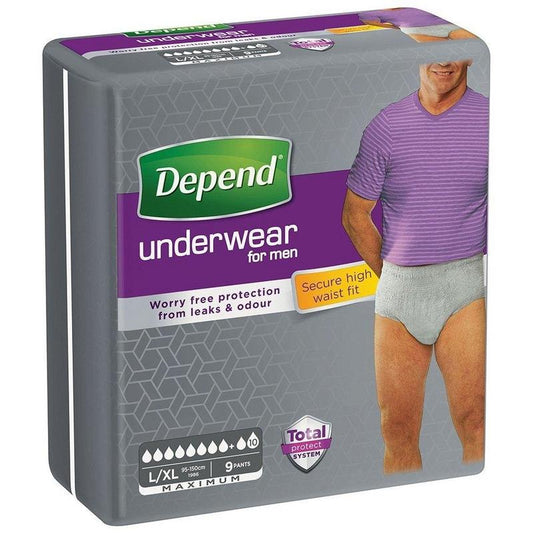 Depend Pants men max maat L/XL 1986 9 Stuks
