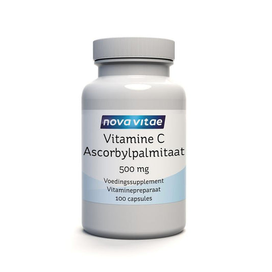 Nova Vitae Vitamine C ascorbyl palmitaat 500mg 100 Vegetarische capsules