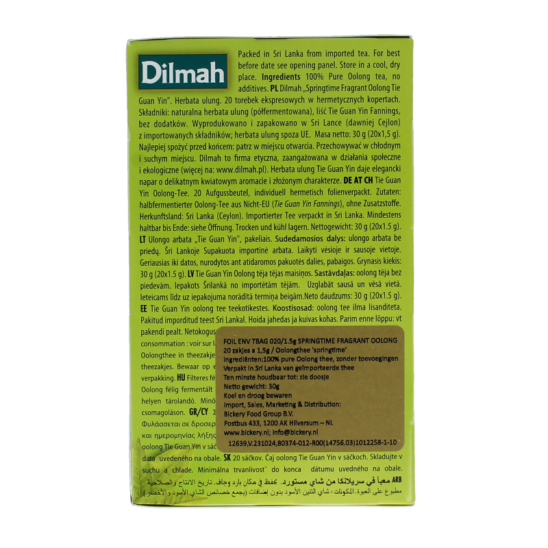 Dilmah Springtime fragrant oolong green tea 20 Zakjes