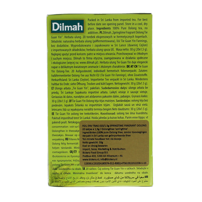 Dilmah Springtime fragrant oolong green tea 20 Zakjes