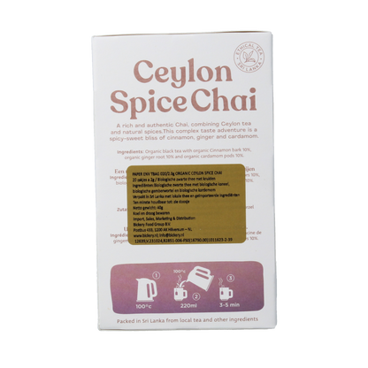 Dilmah Ceylon spice chai tea bio 20 Zakjes