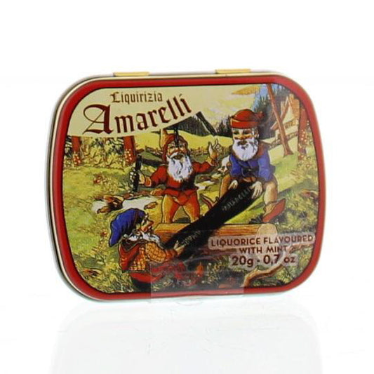 Amarelli Laurierdrop blikje munt chicchi 20 Gram