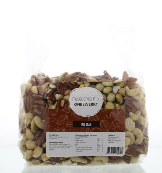 MijnNatuurwinkel Macadamia mix onbewerkt 1 Kilogram