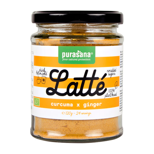 Purasana Latte curcuma gember vegan bio 120 Gram