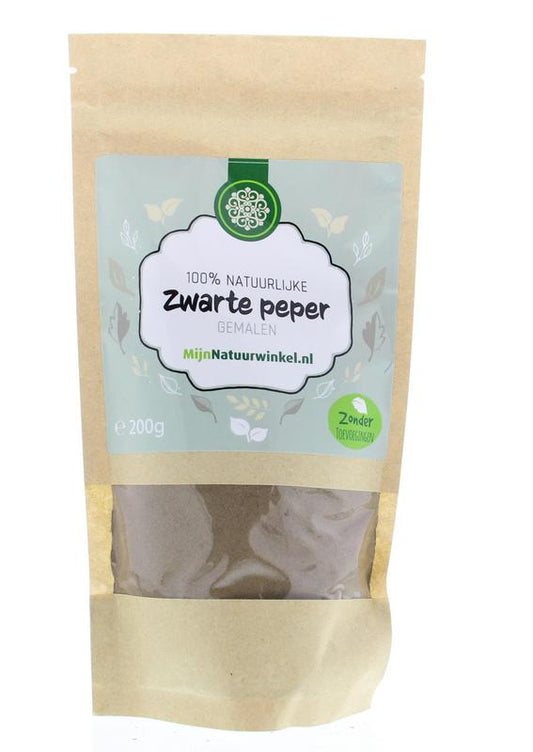 MijnNatuurwinkel Zwarte peper gemalen 200 Gram