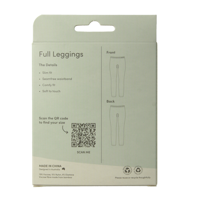 Boody  Legging enkellang zwart M 1 Stuks