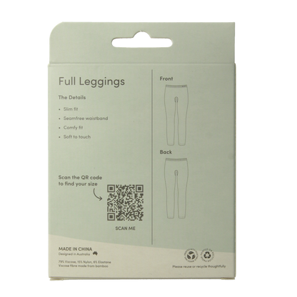 Boody  Legging enkellang zwart M 1 Stuks