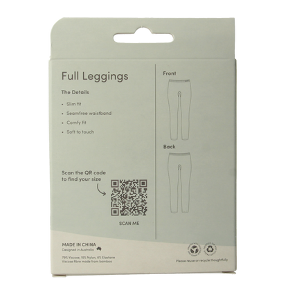 Boody  Legging enkellang zwart L 1 Stuks