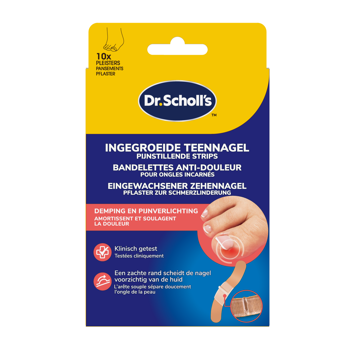 Dr. Scholl's Ingegroeide teennagel pijnverlichtende strips 10.00 Stuks