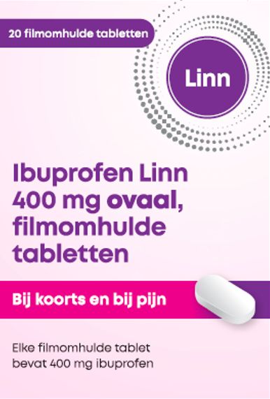 Linn Ibuprofen 400mg wit tablet 20.00 Stuks