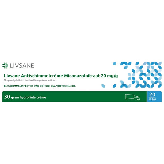 Livsane Miconazolnitraat 20mg/g creme 30.00 Gram