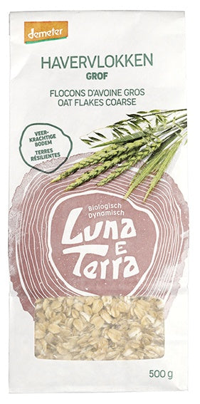 Luna E Terra Havervlokken grof demeter bio 500 Gram