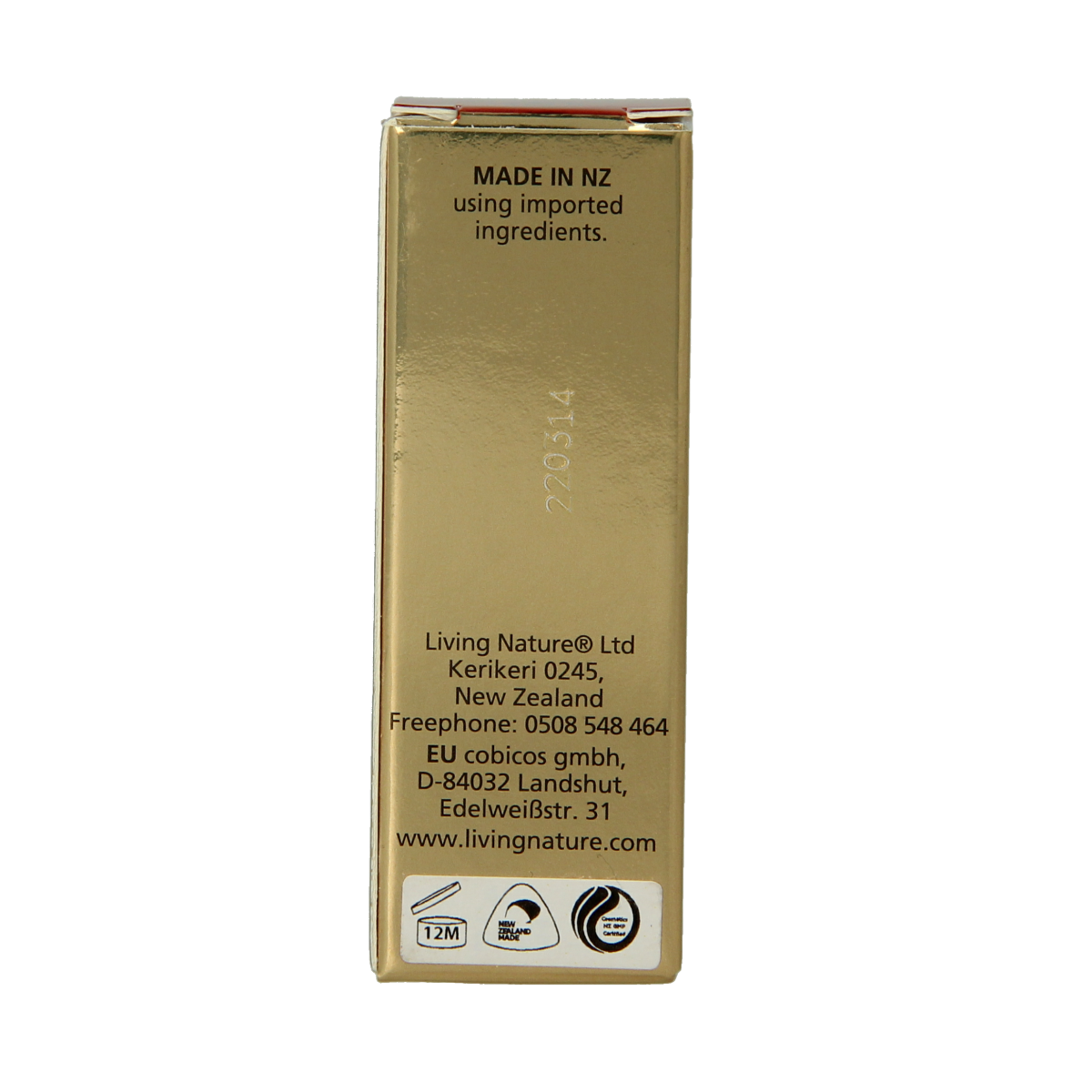 Living Nature Lippenstift electric coral 3.90 Gram