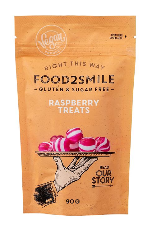 Food2Smile Raspberry treats suikervrij glutenvrij lactosevrij 90 Gram