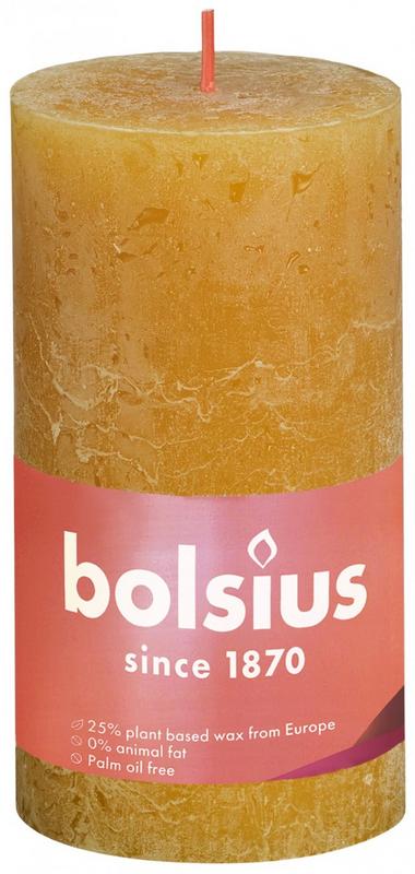 Bolsius Rustiekkaars shine 130/68 130/68 honeycomb yellow 1.00 Stuks